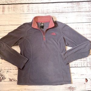 The North Face Purple 1/4 Zip Top Small